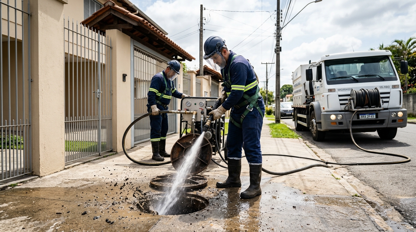 Limpeza de Tubulação com Hidrojato em Contagem‑MG